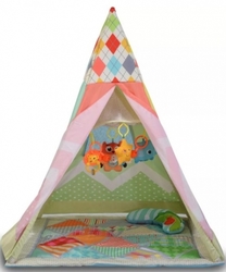 Moni Dětská hrací podložka Baby Teepee, červená, BMC22