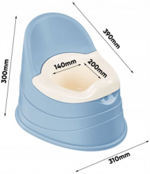 Nočník SOFT CARE  s protiskluzem a vyjímatelnou vložkou, Baby Nellys, modrý