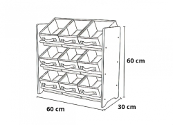 Kesper Organizer na hračky s barevnými boxy