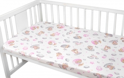 Prostěradlo do postýlky bavlna Premium Baby Nellys, Dreams Koala, růžové, 140x70 cm