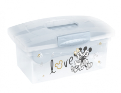 Přenosný box s organizérem Mickey Mouse Keeeper, transparentní/modrá