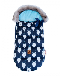 Dětský fusak maxi PREMIUM Winter bear, + rukávník ,granátový, 110x50cm, Baby Nellys