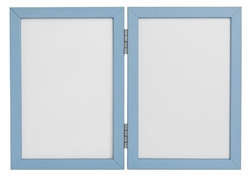 Dvojitý rámeček s modelínou pro otisk ručičky nebo nožičky, modrý