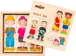 Dřevěné puzzle, vkládačka, Lidé a jejich profese