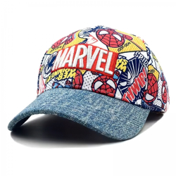 Dětská kšiltovka Komiks Marvel s potiskem a nášivkou M Dětská kšiltovka Komiks Marvel s potiskem a nášivkou M