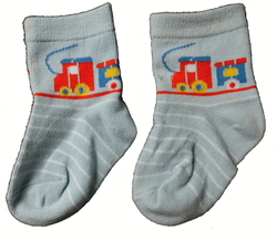 Ponožky kojenecké bavlna - VLÁČEK světle modré 