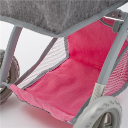 Kočárek pro panenky 2v1 Baby Mix Sophie pink-grey