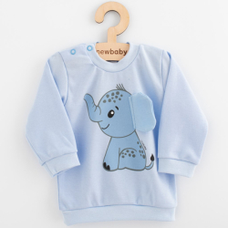 Kojenecká souprava tričko a tepláčky New Baby Happy Elephant blue