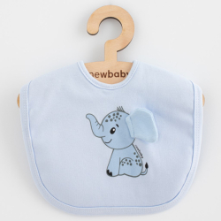 Dětský bavlněný bryndák New Baby Happy Elephant blue