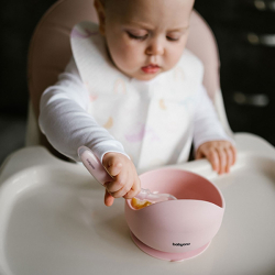 Dětská flexibilní lžička Baby Ono růžová