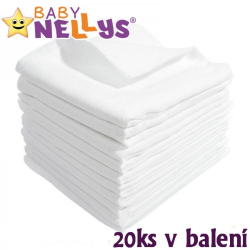 Kvalitní bavlněné pleny Baby Nellys - TETRA BASIC 60x80cm, 20ks v bal.