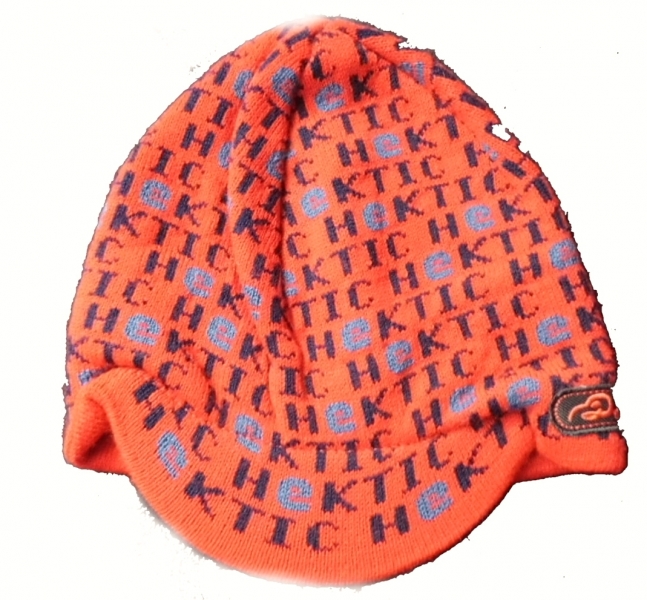 Čepice dětská zimní pletená - PÍSMENA červená - vel.52-54cm