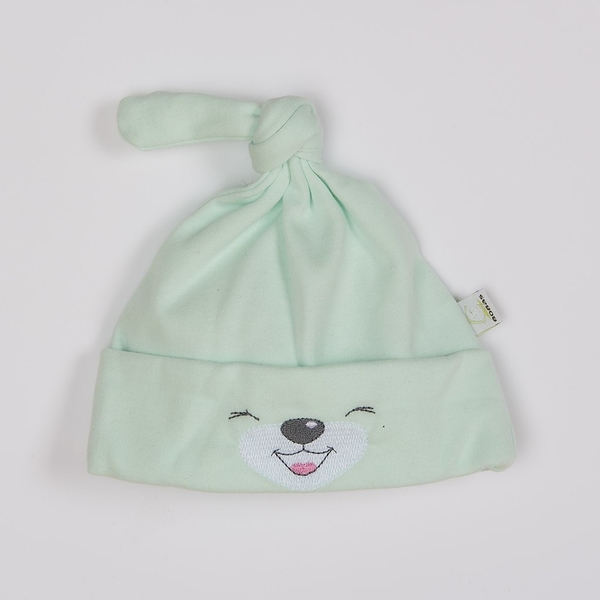 Bavlněná kojenecká čepička Bobas Fashion Lucky zelená Velikost 6