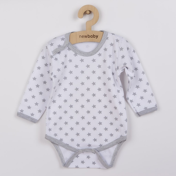 Kojenecké body New Baby Classic II šedé s hvězdičkami Velikost 8