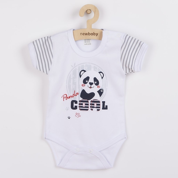 Kojenecké body s krátkým rukávem New Baby Panda Velikost 86 (12-