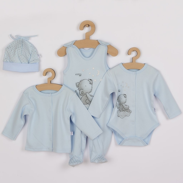 4-dílná kojenecká souprava Koala Angel modrá Velikost 62 (3-6m)