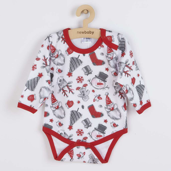 Kojenecké body s dlouhým rukávem New Baby Christmas Velikost 74