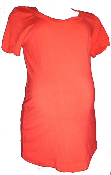Těhotenské tričko krátký rukáv - RENI červená - vel.L